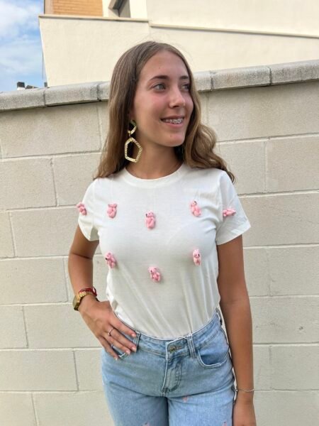 Camiseta oso blanca
