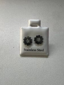Pendientes flor plata