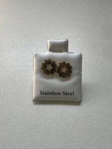 Pendientes flor dorada