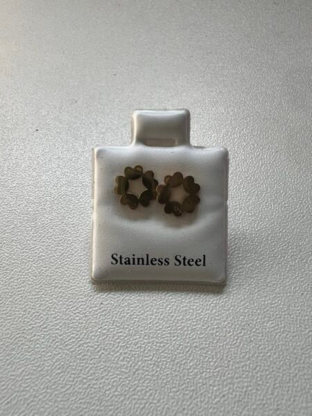 Pendientes flor dorada