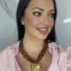 Colgante corazón triple cadena