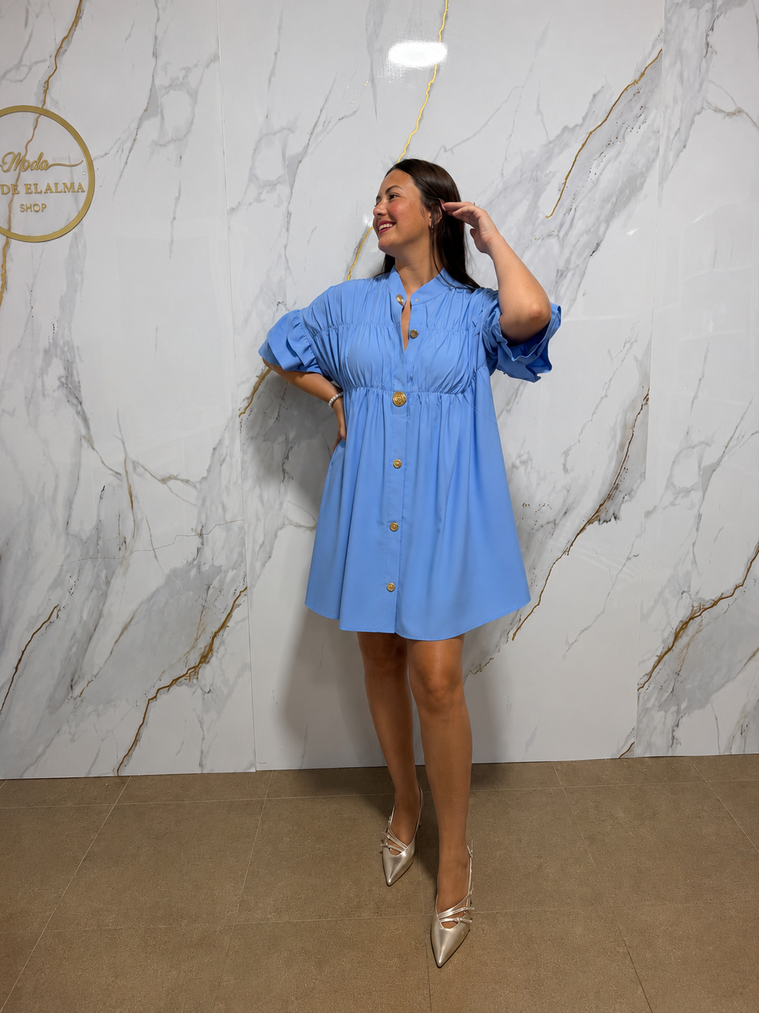 Vestido camisero joya - Imagen 2