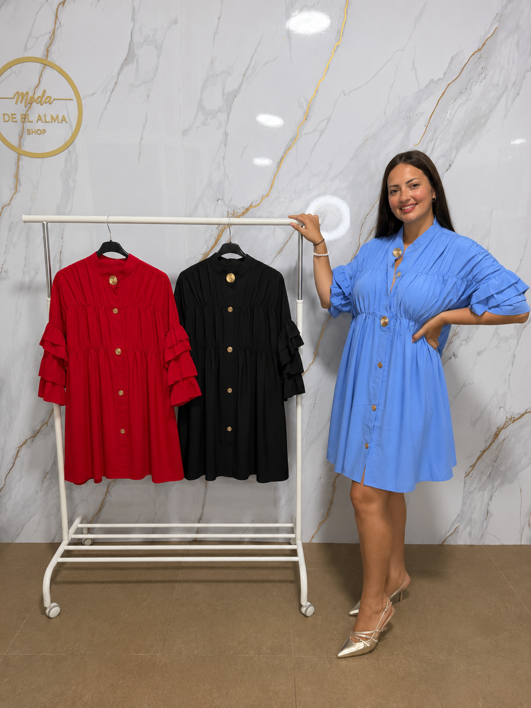 Vestido camisero joya