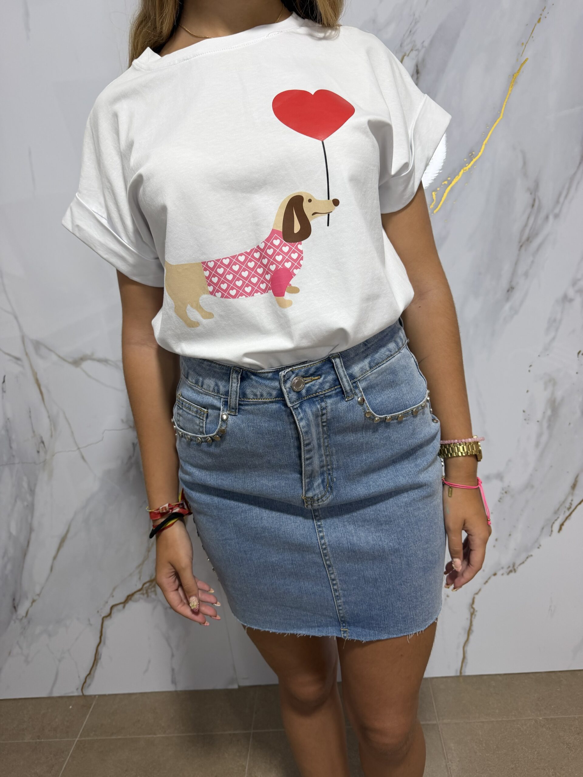 Camiseta perrito corazón - Imagen 2