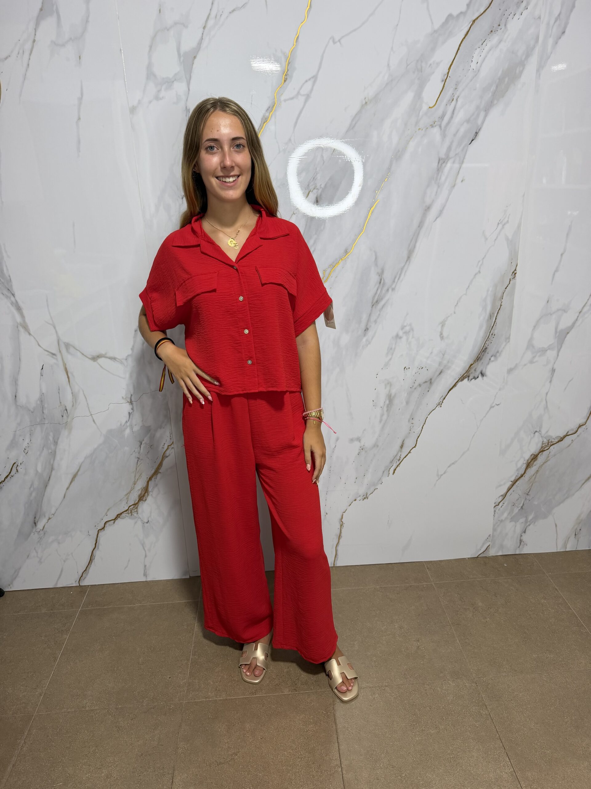 Conjunto roma rojo